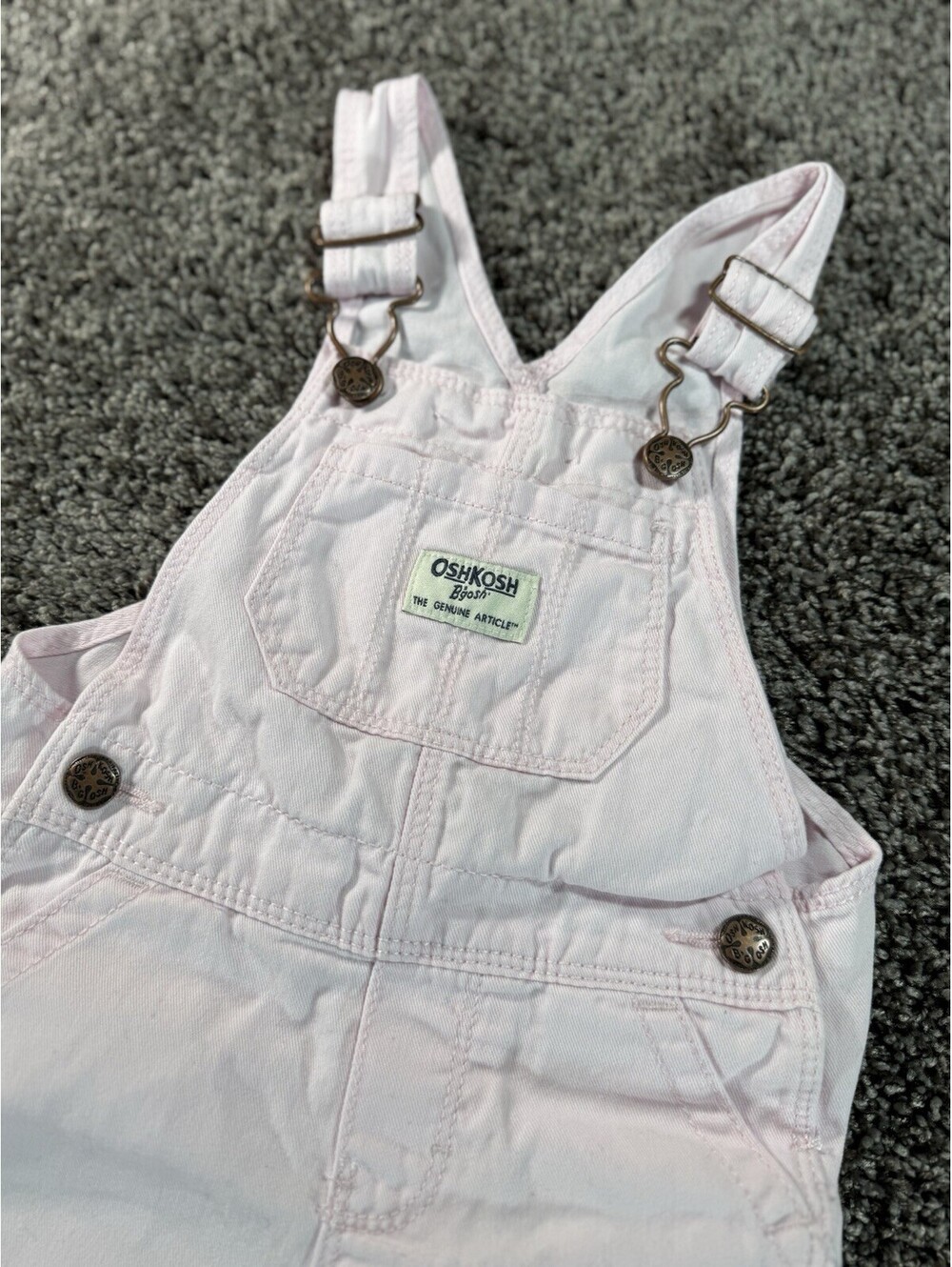 Oshkosh B’gosh Light Pink Overalls Cotton Size 18 Months
